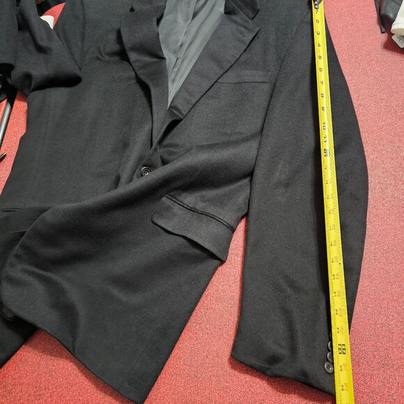 Hickey Freeman Madison 100% Cashmere Sport Coat Blazer 46L Black Quiet Luxury - Picture 13 of 14